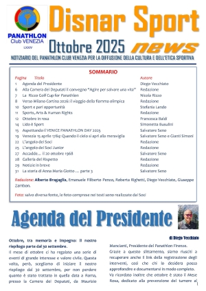 Panathlon Club Venezia- Disnar Sport Ottobre 2025