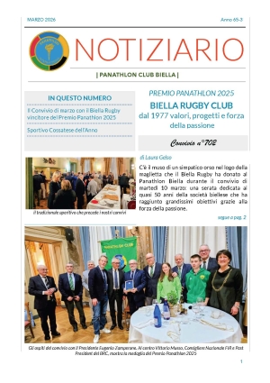 Panathlon International Club Biella - Notiziario marzo 2026