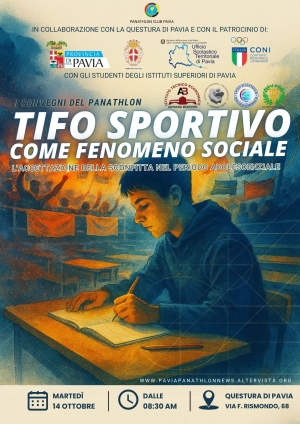 Panathlon Club Pavia -   Convegno “Tifo sportivo come fenomeno sociale, accettazione della sconfitta nel periodo adolescenziale”