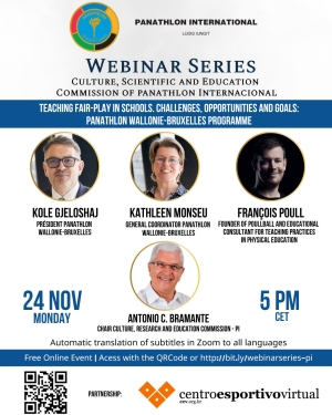Webinar Series:  “Insegnare il fair play nelle scuole. Sfide, opportunità e obiettivi: le migliori pratiche di PWB”