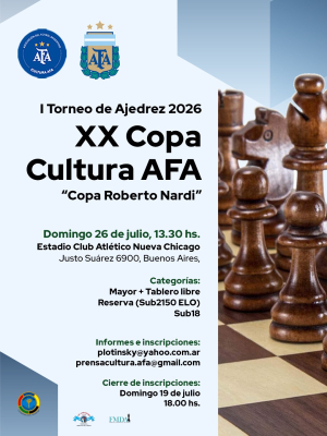 Panathlon Club Buenos Aires - XX Torneo de Ajedrez Cultura AFA, copa "Roberto Nardi"