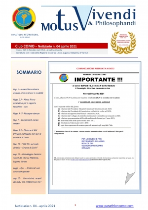 Como - Notiziario 04 - aprile 2021