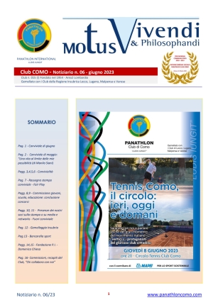 Panathlon International Club Como - Notiziario 06 - Giugno 2023