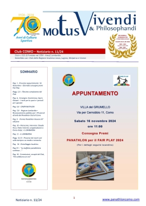 Panathlon International Club Como - Motus Vivendi & Philosphandi Panathlon Como n. 11