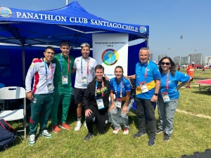 Stand du Panathlon International aux Jeux Panaméricains