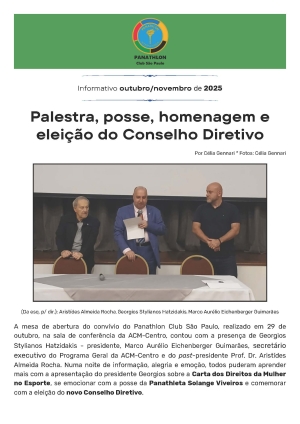 Panathlon International Club Sao Paulo - Boletim Outubro Novembro 2025