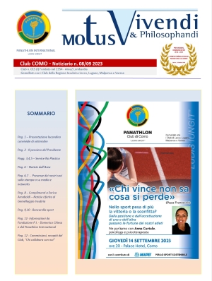 Panathlon International Club Como - Notiziario 08/09 Settembre 2023