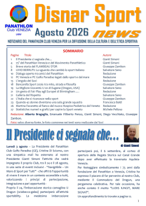 Panathlon Club Venezia- Disnar Sport Agosto 2026