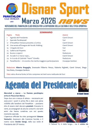 Panathlon Club Venezia- Disnar Sport Marzo 2026