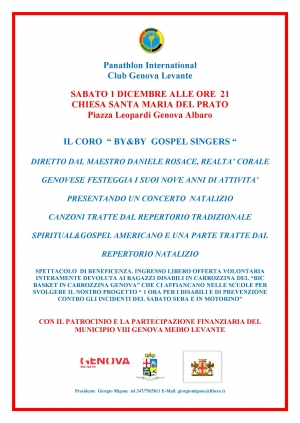 PC Genova Levante - CORO “ BY&amp;BY GOSPEL SINGERS “