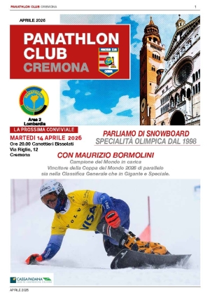 Panathlon International Club Cremona - Notiziario Aprile 2026